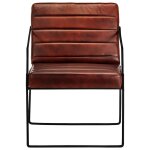 Vidaxl fauteuil marron fonc� cuir v�ritable
