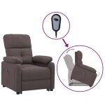 Vidaxl fauteuil marron fonc� tissu