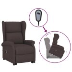 Vidaxl fauteuil marron foncé tissu Vidaxl fauteuil marron foncé tissu