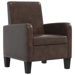Vidaxl fauteuil marron similicuir