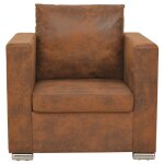 Vidaxl fauteuil marron 82 x 73 x 82 cm en similicuir sud