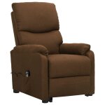 Vidaxl fauteuil marron tissu