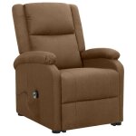 Vidaxl fauteuil marron tissu