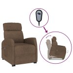 Vidaxl fauteuil marron tissu