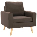 Vidaxl fauteuil marron tissu