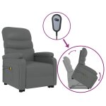 Vidaxl fauteuil de massage anthracite similicuir