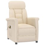 Vidaxl fauteuil de massage beige tissu microfibre Vidaxl fauteuil de massage beige tissu microfibre