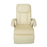 Vidaxl fauteuil de massage blanc cr�me similicuir