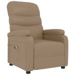 Vidaxl fauteuil de massage cappuccino similicuir Vidaxl fauteuil de massage cappuccino similicuir