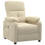 Vidaxl fauteuil de massage cr�me tissu
