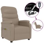 Vidaxl fauteuil de massage lectrique cappuccino similicuir