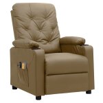 Vidaxl fauteuil de massage �lectrique cappuccino similicuir