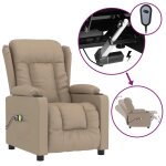 Vidaxl fauteuil de massage �lectrique cappuccino similicuir