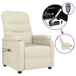 Vidaxl fauteuil de massage lectrique crme similicuir