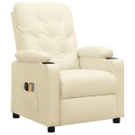 Vidaxl fauteuil de massage �lectrique cr�me similicuir
