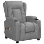 Vidaxl fauteuil de massage �lectrique gris similicuir