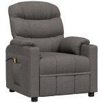 Vidaxl fauteuil de massage gris fonc� tissu