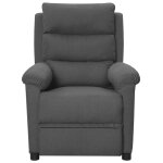 Vidaxl fauteuil de massage gris fonc tissu