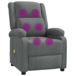 Vidaxl fauteuil de massage gris foncé tissu Vidaxl fauteuil de massage gris foncé tissu