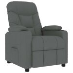 Vidaxl fauteuil de massage gris fonc� tissu