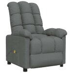 Vidaxl fauteuil de massage gris fonc� tissu