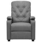Vidaxl fauteuil de massage gris similicuir
