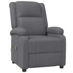 Vidaxl fauteuil de massage gris similicuir Vidaxl fauteuil de massage gris similicuir