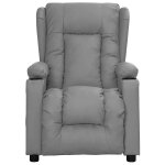 Vidaxl fauteuil de massage gris similicuir