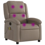 Vidaxl fauteuil de massage inclinable cappuccino similicuir Vidaxl fauteuil de massage inclinable cappuccino similicuir