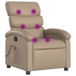 Vidaxl fauteuil de massage inclinable cappuccino similicuir