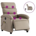 Vidaxl fauteuil de massage inclinable �lectrique cappuccino similicuir