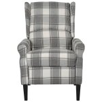 Vidaxl fauteuil de massage inclinable gris blanc tissu Vidaxl fauteuil de massage inclinable gris blanc tissu