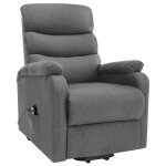 Vidaxl fauteuil de massage inclinable gris clair tissu