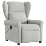 Vidaxl fauteuil de massage inclinable gris nuage tissu