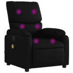 Vidaxl fauteuil de massage inclinable noir similicuir