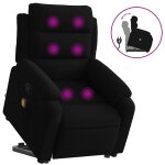 Vidaxl fauteuil de massage inclinable noir velours