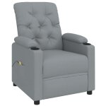 Vidaxl fauteuil de massage inclinable en tissu gris clair