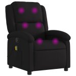 Vidaxl fauteuil de massage inclinable en tissu noir