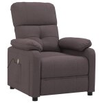 Vidaxl fauteuil de massage marron fonc� tissu