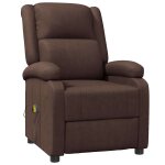 Vidaxl fauteuil de massage marron similicuir