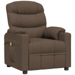 Vidaxl fauteuil de massage marron tissu