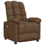 Vidaxl fauteuil de massage marron tissu Vidaxl fauteuil de massage marron tissu