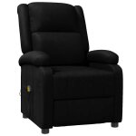 Vidaxl fauteuil de massage noir similicuir