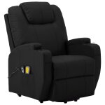 Vidaxl fauteuil de massage noir similicuir