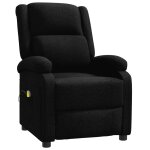 Vidaxl fauteuil de massage noir tissu Vidaxl fauteuil de massage noir tissu