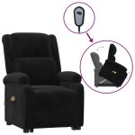 Vidaxl fauteuil de massage noir velours