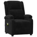 Vidaxl fauteuil de massage noir velours