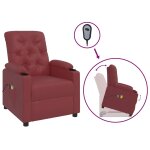Vidaxl fauteuil de massage rouge bordeaux similicuir