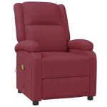 Vidaxl fauteuil de massage rouge bordeaux similicuir Vidaxl fauteuil de massage rouge bordeaux similicuir