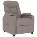 Vidaxl fauteuil de massage taupe tissu
